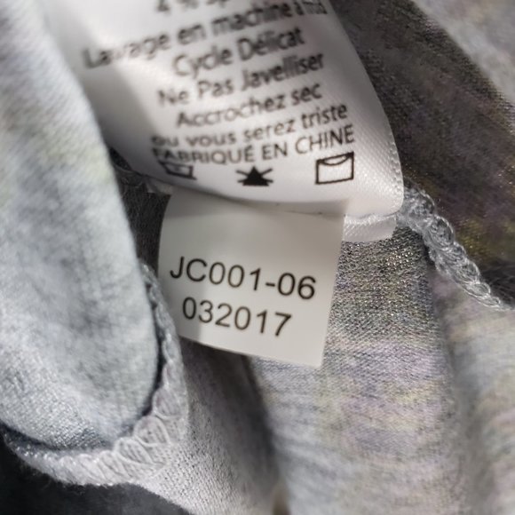 NWT LuLaRoe Size 2XL Heather Gray Pink Floral Nicole Fit & Flare Dress Stretch - Picture 11 of 11